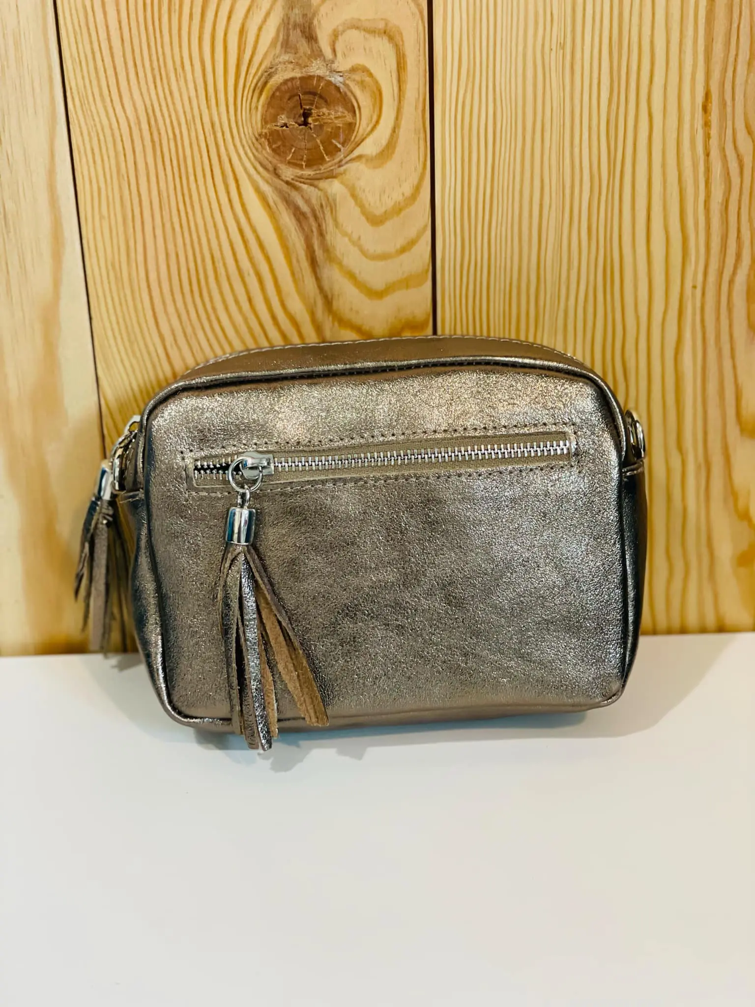 Sac en cuir Gris