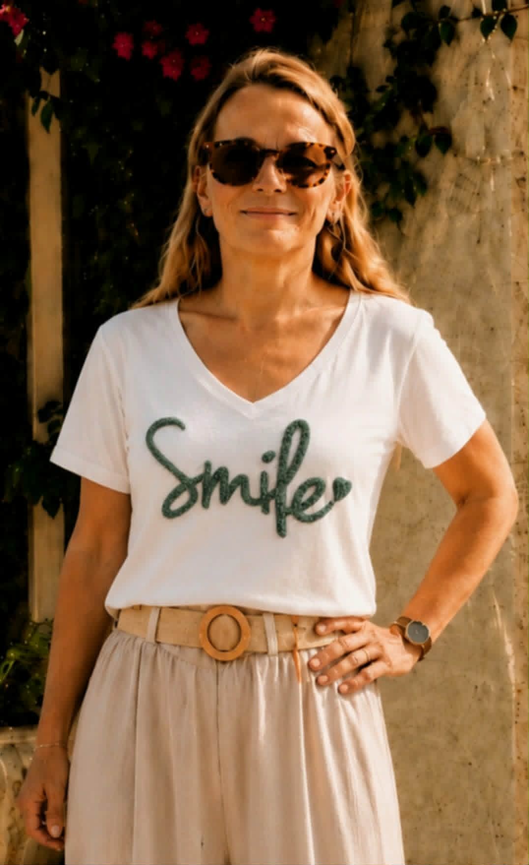 Tee shirt Smile Green