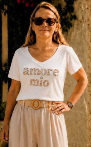 tee shirt Amore mio yellow