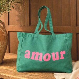 Tote bag Amour vert