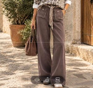 Jeans tressé léopard
